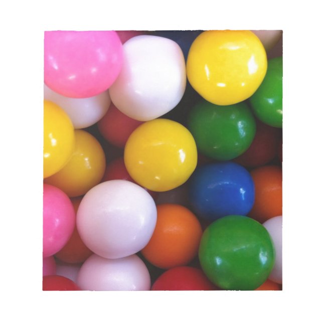 Bloc-note Boules de gomme arc-en-ciel (Devant)