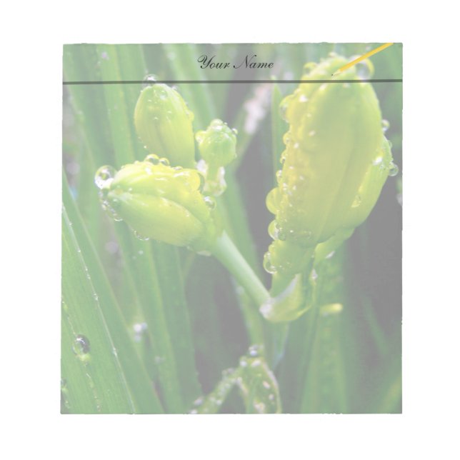 Bloc-note bourgeons verts printaniers (Devant)