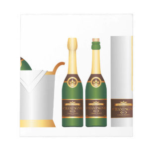 Bloc-note bouteilles de champagne
