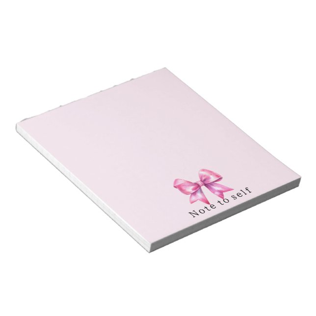 Bloc-note Bow rose pâle (Incliné)