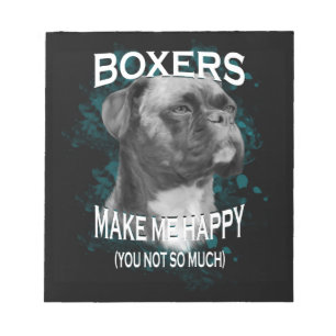 Bloc-note Boxer Chien Amoureux des animaux Texte d'art