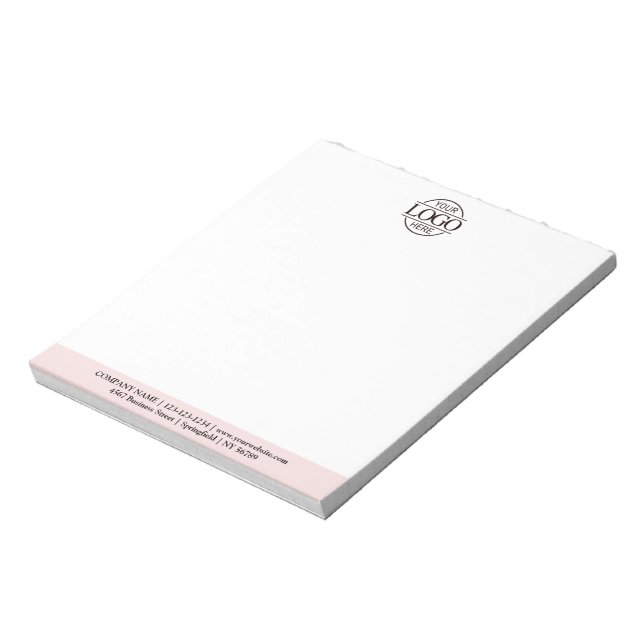 Bloc-note Branding de logo d'entreprise personnalisé minimal (Tourné)