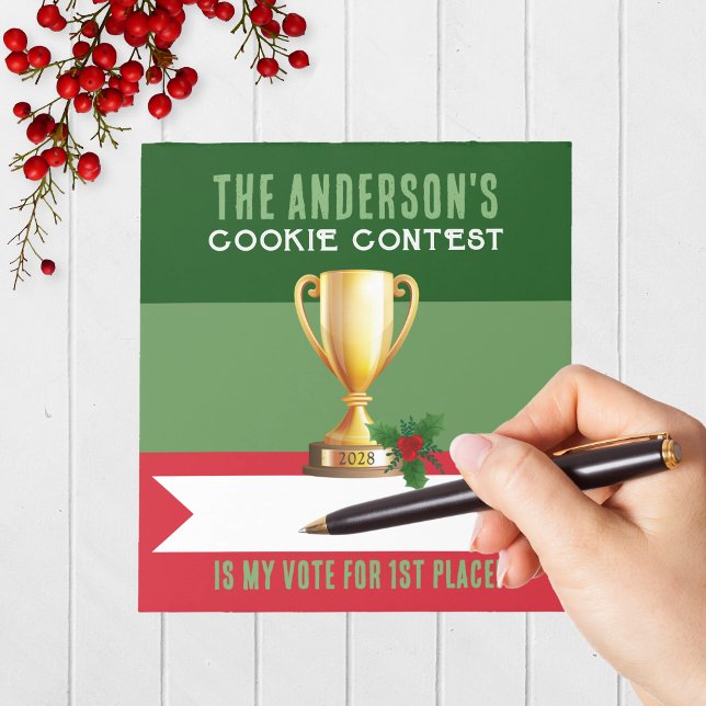 Bloc-note Bright Christmas Contest Voting Notepad Pack de 40 (Holiday Contest Voting Notepad Pack of 40 for Christmas Cookie, Ugly Sweater and Baking Competitions)
