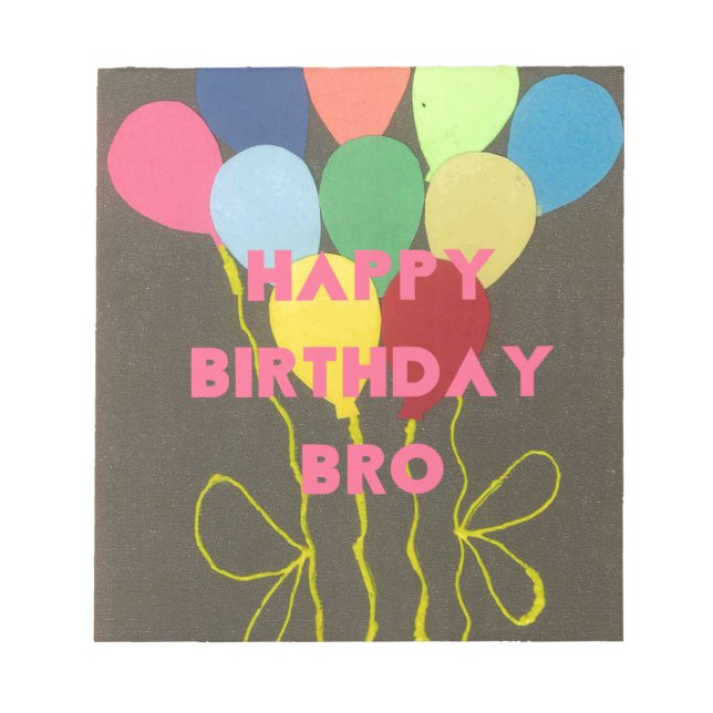 Bloc-note Bro Art d'anniversaire heureux (Devant)