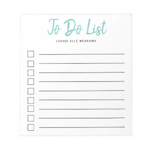 Bloc-note Brosse Aqua Lettrée Lintée Personnalisée À Faire L