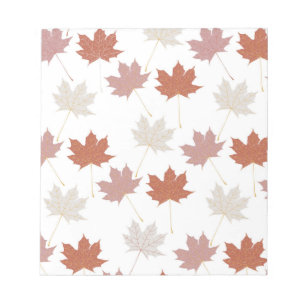 Bloc-note Brown rouge automne Floral Feuille Y2K Motif