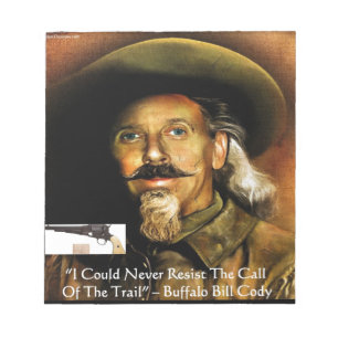 Bloc-note Buffalo Bill Cody His Gun & Quote Gifts & Cards