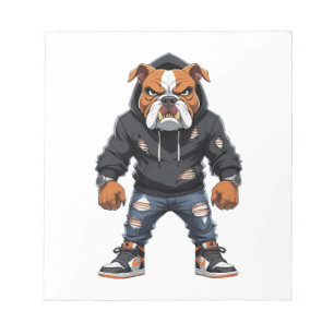 Bloc-note Bulldog Alpha Urbain - Mascotte de Style de Rue 