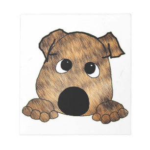 Bloc-note bulldog peeking brindle