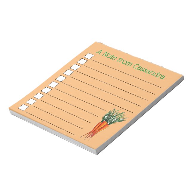 Bloc-note Bunch de carottes Orange Vegetable Veggie Garden (Tourné)