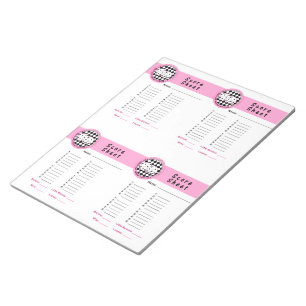 Bloc-note Bunco Chicks Roll with it Score Card Pink - 160