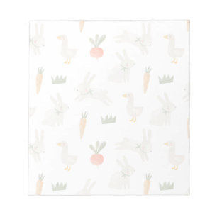 Bloc-note Bunnies & Canards sur le Motif de ferme