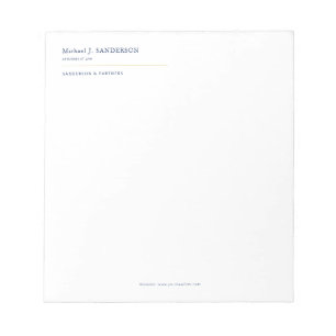 Bloc-note Bureau de droit élégant minimaliste professionnel