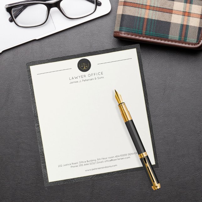 Bloc-note Bureau de l'avocat élégant professionnel personnal (Créateur téléchargé)