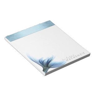 Bloc-note Bureau Mermaid Glitz Princess Blue Tail et nom