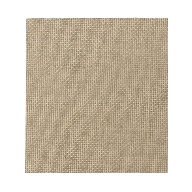 Bloc-note Burlap en beige naturel (Devant)