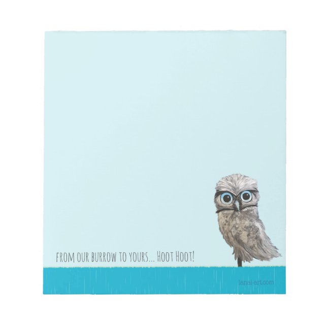 Bloc-note Burrowing Owl Painting Cape Coral FL (Devant)