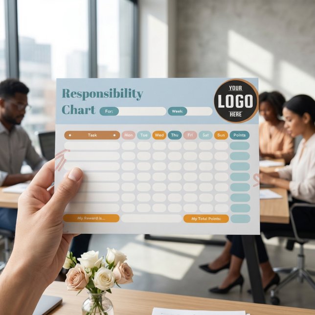 Bloc-note Business Responsibility Chores Chart Logo Checklis (Business Responsibility Chores Chart Logo Checklist Design)