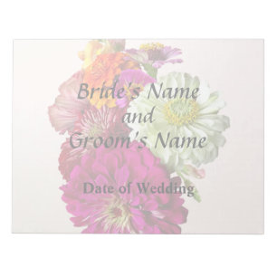 Bloc-note c_ZinniaCouleurs mixtesMariage mixte Zinnia Bouque