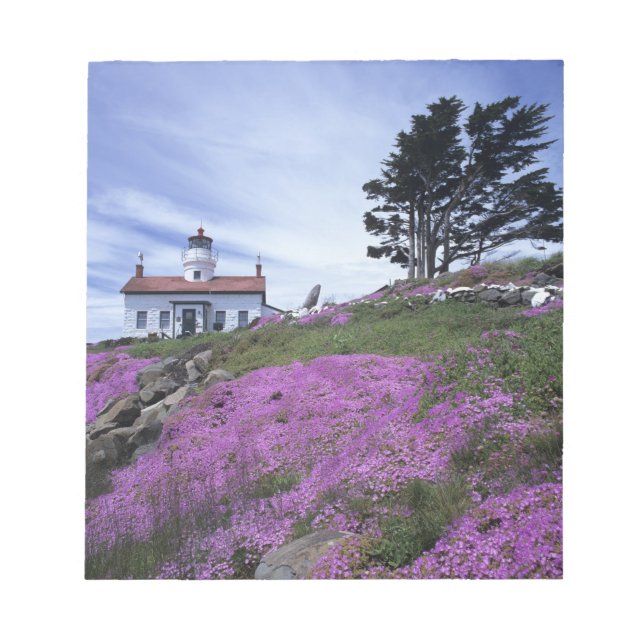 Bloc-note CA, Crescent City, phare de Battery Point avec (Devant)