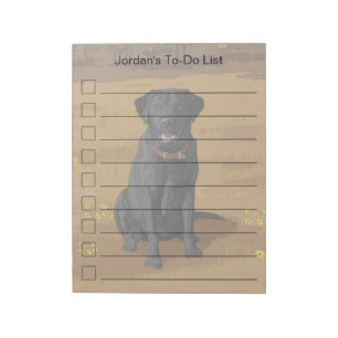 Bloc-note Cadeau Amoureux des chiens Black Labrador Retrieve