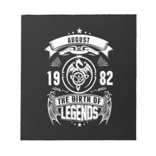 Bloc-note Cadeau d'août   1982 La Naissance Des Légendes