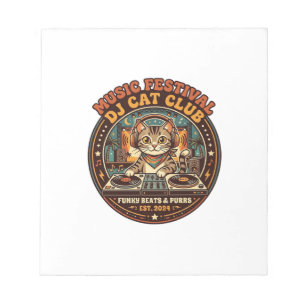 Bloc-note Cadeau de Festival de Musique DJ Chat Amateur de C