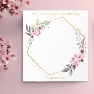 Bloc-note Cadeau de fête pour 21 ans avec de sublimes fleurs