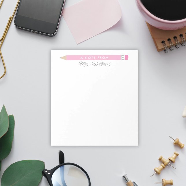 Bloc-note Cadeau de l'enseignant personnalisé Illustré Crayo (Créateur téléchargé)