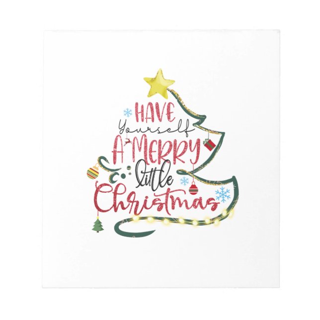 Bloc-note Cadeau de Noël, un joyeux petit Noël (Devant)