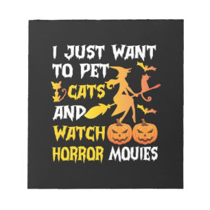 Bloc-note Cadeau Halloween Je Veux Juste Pet Chats Anniver