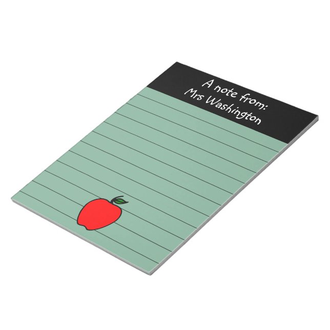 Bloc-note Cadeau personnalisé Lined School Teacher's Apple N (Incliné)