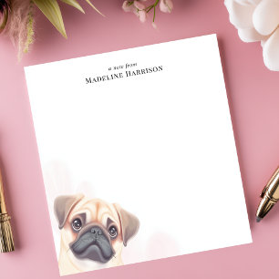 Bloc-note Cadeau personnalisé pour amateur de Pug Faon Migno