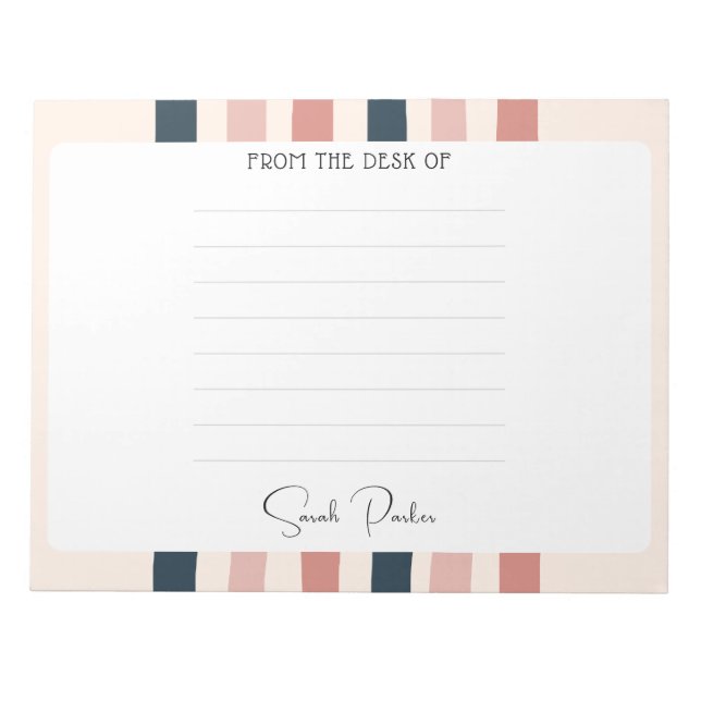 Bloc-note Cadeau personnalisé pour l'enseignant de la part d (Devant)