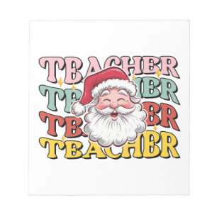 Bloc-note Cadeau pour Enseignant Père Noël Enseignant