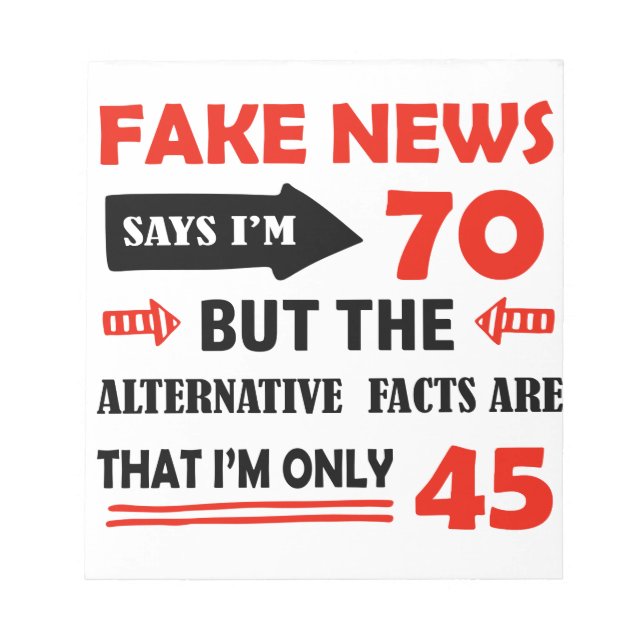 Bloc-note Cadeaux d'anniversaire de 70e année (Devant)