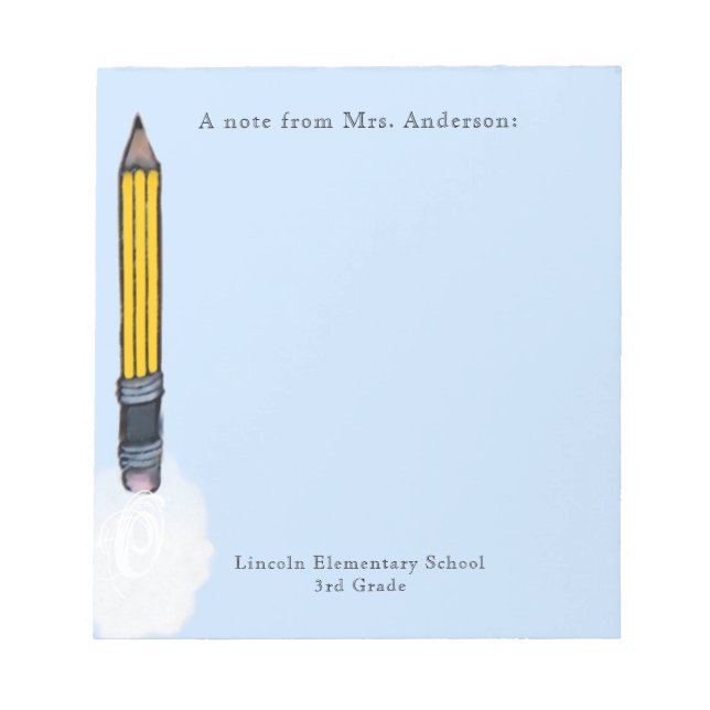 Bloc-note Cadeaux d'enseignants personnalisés (Devant)