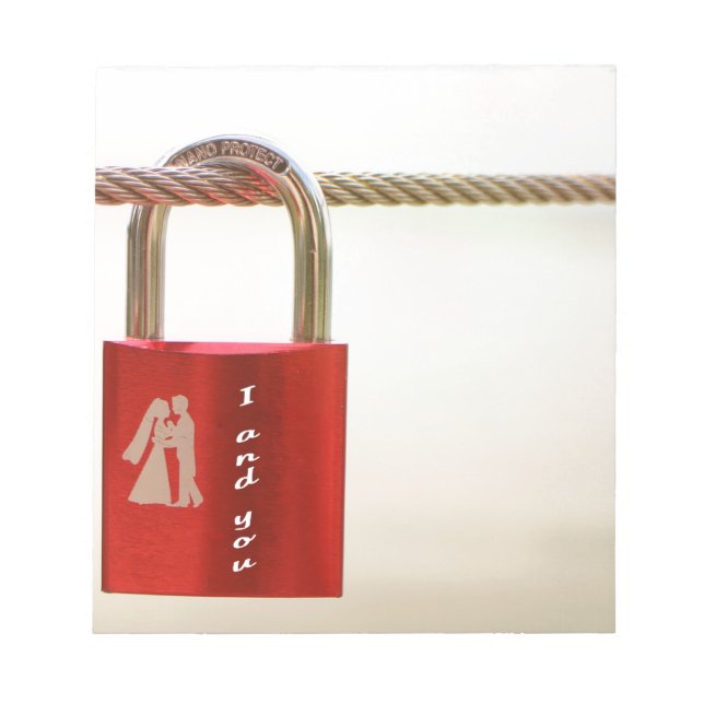Bloc-note Cadenas d'amour (Devant)