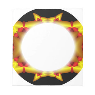 Bloc-note Cadre fractal circulaire