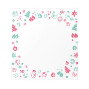 Bloc-note Cadre Motif de Noël en hiver