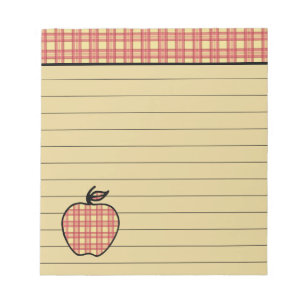 Bloc-note Cahier Apple à carreaux