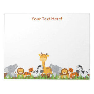 Bloc-note Cahier de notes Bébés Animaux de la Jungle Mignons