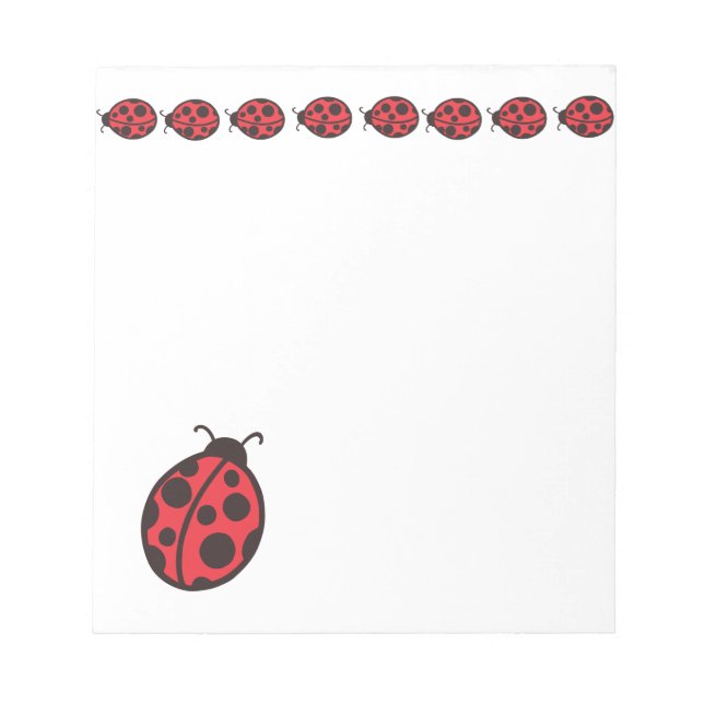 Bloc-note Cahier de notes coccinelles (Devant)