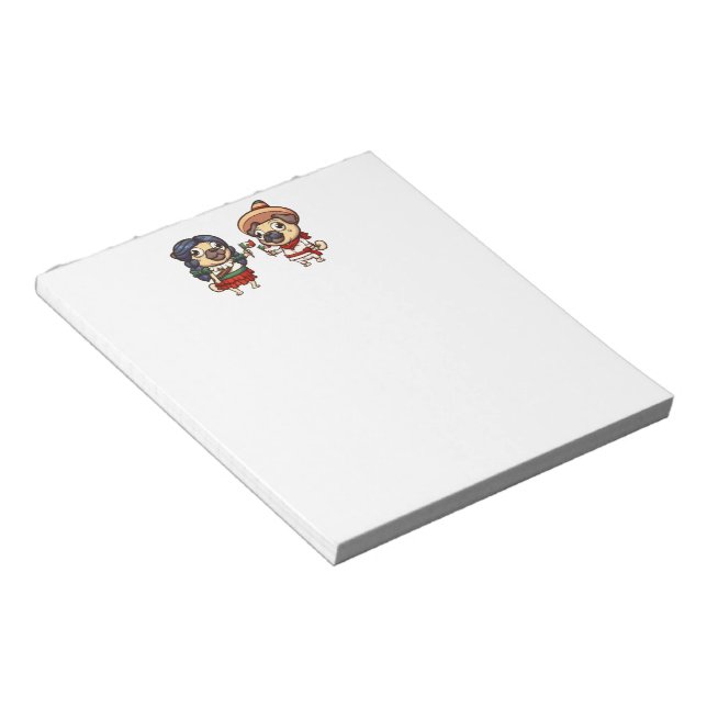 Bloc-note Cahier de notes Pug Cinco De Mayo (Incliné)
