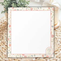 Bloc-note Cahier Inspirant pour Enseignants Fleurs pour la R