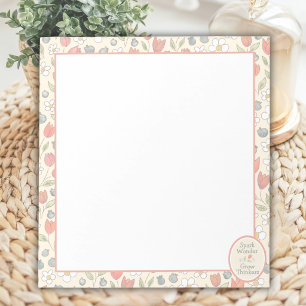Bloc-note Cahier Inspirant pour Enseignants Fleurs pour la R