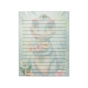Bloc-note Cahier personnalisé de dinosaure mignon