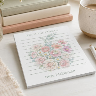 Bloc-note Cahier Personnalisé de l'Enseignant par Floral App