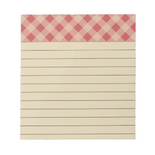 Bloc-note Cahier Rustique à Carreaux Rouges