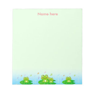 Bloc-note Cahier Simple Happy Frogs